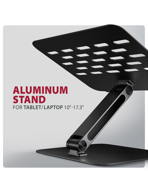 AXAGON STND-LQB stand for notebooks and tablets | Adjustable Height, Angle | 10-17.3 " | Maximum weight (capacity) 5 kg | Black