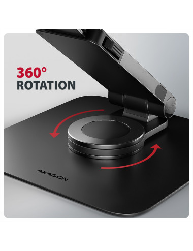 AXAGON STND-LRB stand with 360 rotation for laptops and tablets | Adjustable Height, Angle | 10-17.3 " | Maximum weight (capacit