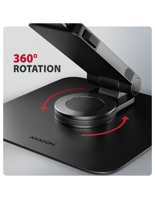 AXAGON STND-LRB stand with 360 rotation for laptops and tablets | Adjustable Height, Angle | 10-17.3 " | Maximum weight (capacit