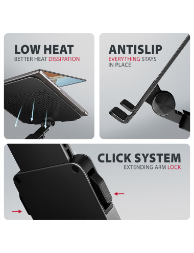 AXAGON STND-LRB stand with 360 rotation for laptops and tablets | Adjustable Height, Angle | 10-17.3 " | Maximum weight (capacit
