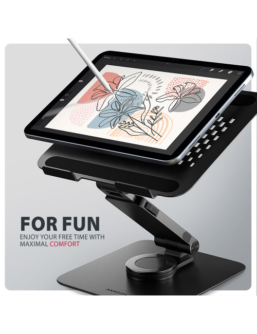 AXAGON STND-LRB stand with 360 rotation for laptops and tablets | Adjustable Height, Angle | 10-17.3 " | Maximum weight (capacit