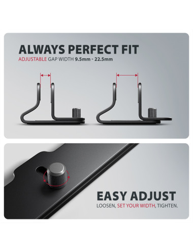 AXAGON STND-VB vertical stand for laptops and tablets | Adjustable width | 10-17.3 " | Black