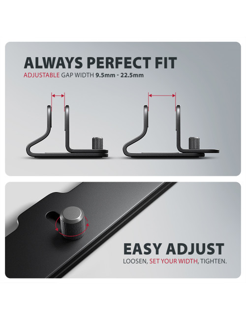 AXAGON STND-VB vertical stand for laptops and tablets | Adjustable width | 10-17.3 " | Black