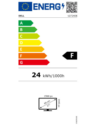 Dell Monitor | U2724DE | 27 " | IPS | 16:9 | 120 Hz | 8 ms | 350 cd/m | Silver | Warranty 60 month(s)