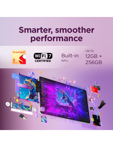 Lenovo Yoga Tab Wi-Fi (without power adapter) | ZAG60208SE | 11.1 " | Seashell | 3200 x 2000 pixels | Qualcomm | Snapdragon 8 Ge