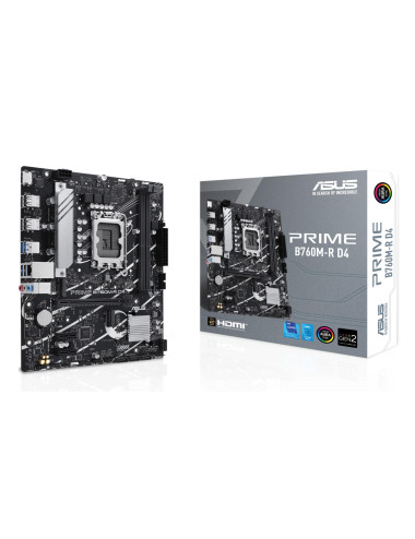 Mainboard|ASUS|Intel B760 Express|LGA1700|Micro-ATX|Memory DDR4|Memory slots 2|2xPCI-Express 4.0 1x|1xPCI-Express 4.0 16x|2xM.2|