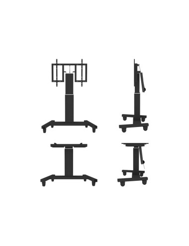 Neomounts Floor stand | PLASMA-M2500TBLACK TV trolley | Adjustable Height, Tilt | 42-100 " | Maximum weight (capacity) 150 kg | 
