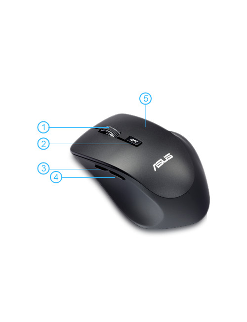 Asus | WT425 | Wireless Optical Mouse | wireless | Black, Charcoal