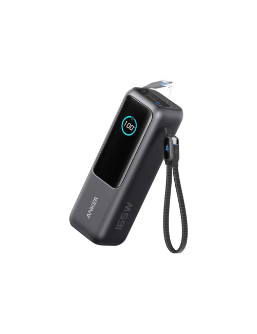 Anker Zolo Powerbank | A1695H11 | 25000 mAh | Built-In USB-C and Retractable Cable) | Grey