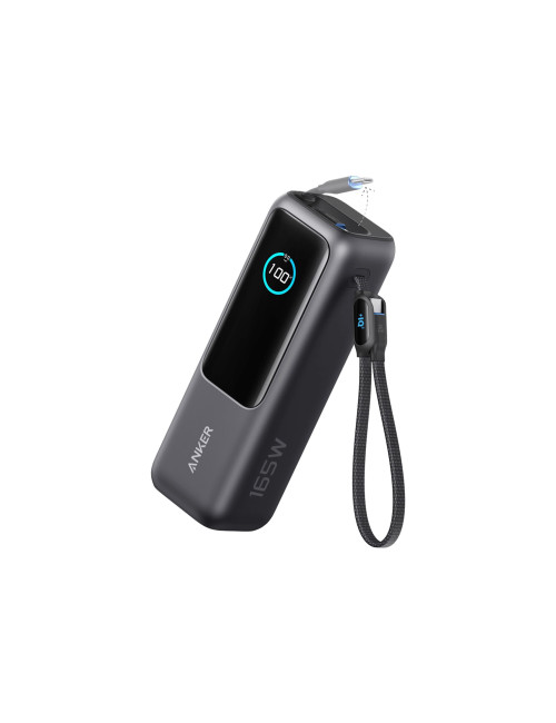 Anker Zolo Powerbank | A1695H11 | 25000 mAh | Built-In USB-C and Retractable Cable) | Grey