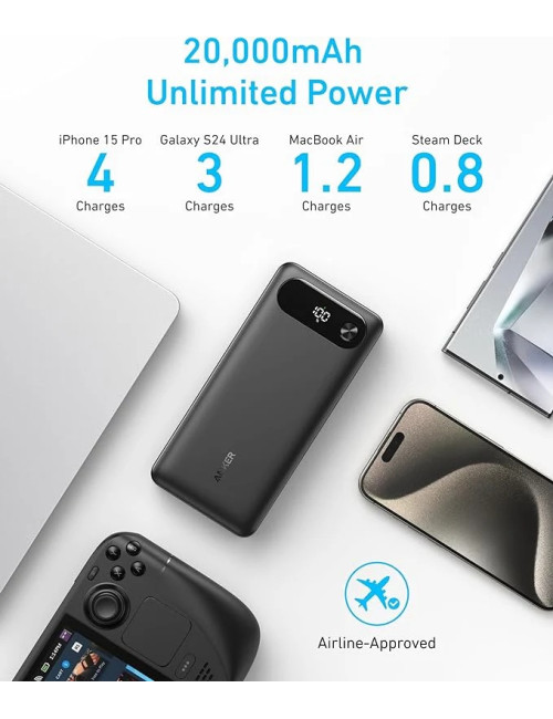 Anker Power Bank 65W | A1383H11 | 20000 mAh | Black