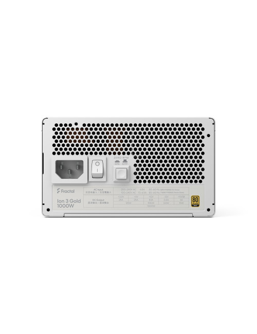Fractal Design Power Supply, White | Ion 3 Gold | 1000 W