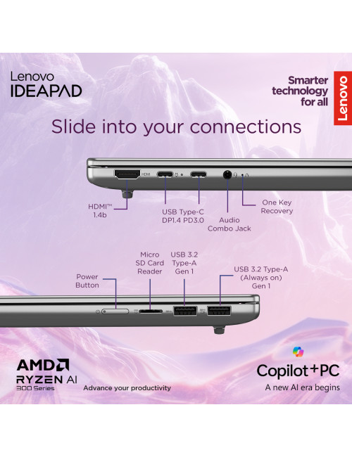 Lenovo IdeaPad Slim 5 14ARP10 14 WUXGA AMD R5 7535HS/16GB/512GB/AMD Radeon 660M/WIN11 Home/ENG Backlit kbd/Luna Grey/2Y Warranty