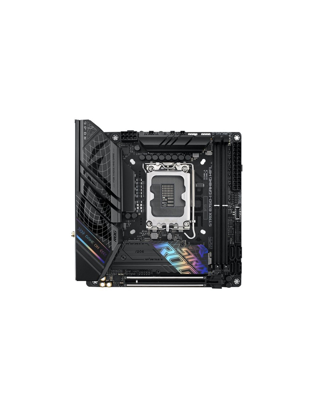 Asus | ROG STRIX B760-I GAMING WIFI | Processor family Intel | Processor socket LGA1700 | DDR5 SDRAM | Supported hard disk drive