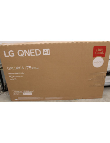 SALE OUT. LG TV | 75QNED80A3A | 75 | Smart TV | webOS 25 | 4K UHD | DAMAGED PACKAGING