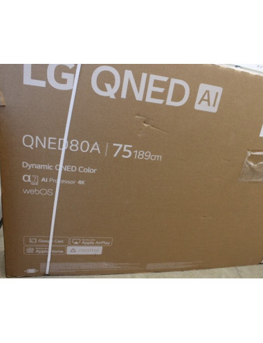 SALE OUT. LG TV | 75QNED80A3A | 75 | Smart TV | webOS 25 | 4K UHD | DAMAGED PACKAGING
