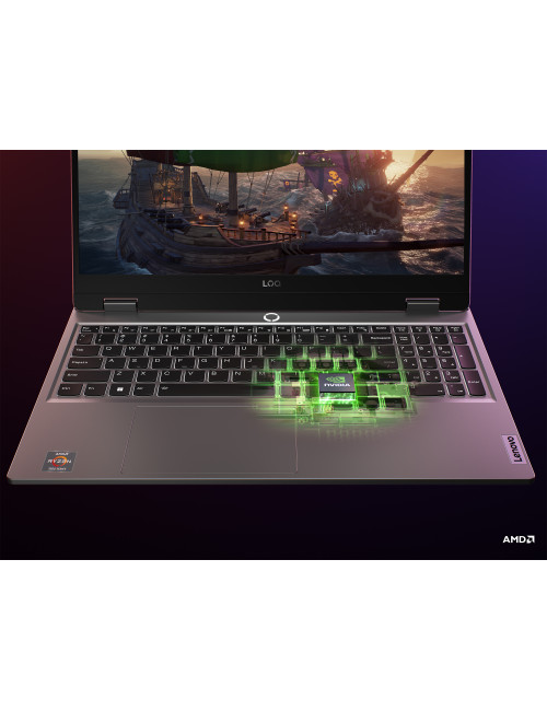 Lenovo LOQ 15ARP9 | Luna Grey | 15.6 " | IPS | FHD | 1920 x 1080 pixels | Anti-glare | AMD Ryzen 5 | 7235HS | 16 GB | SO-DIMM DD