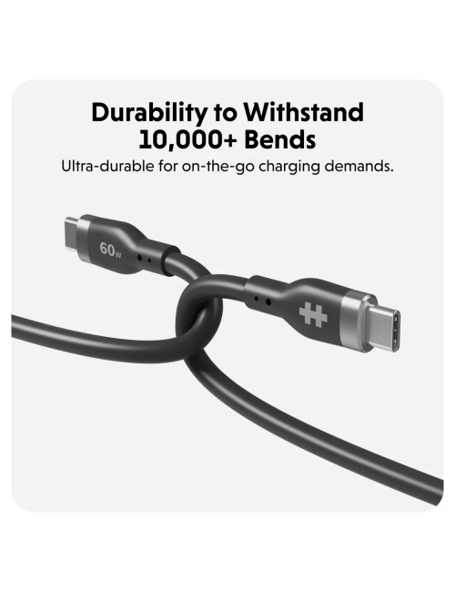 Hyper HyperJuice USB-C Silicone Charging Cable | HJ4011BKGL