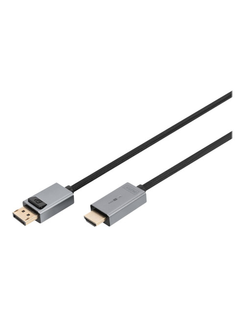 Digitus 4K DisplayPort Adapter Cable, DP - HDMI Type A | DB-340202-018-S | 1.8 m