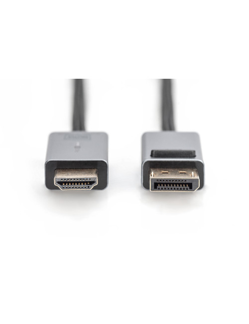 Digitus 4K DisplayPort Adapter Cable, DP - HDMI Type A | DB-340202-018-S | 1.8 m