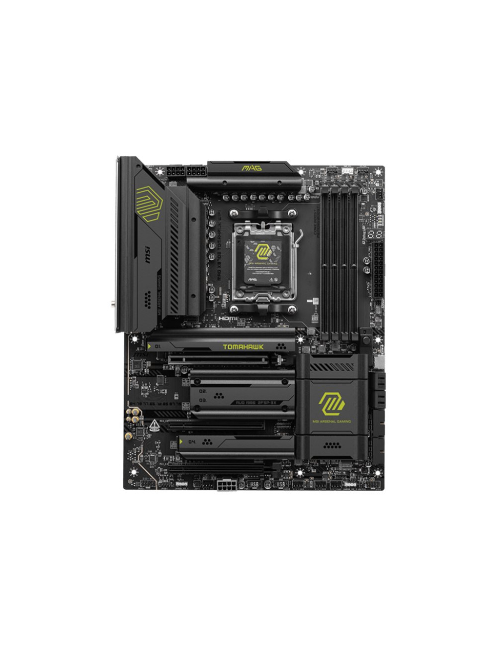 MSI MAG X870E TOMAHAWK WIFI | Processor family AMD | Processor socket AM5 | DDR5 | Supported hard disk drive interfaces SATA, M.