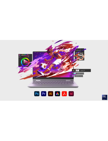 Lenovo Yoga 7 2-in-1 14ILL10 | Luna Grey | 14 " | OLED | Touchscreen | WUXGA | 1920 x 1200 pixels | Intel Core Ultra 7 | 256V | 
