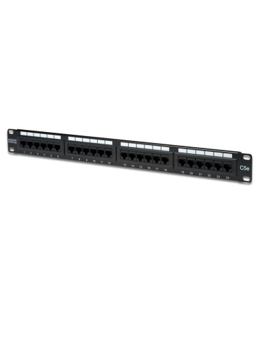 Logilink Digitus, Pach panel cat5, 24 ports, unshielded ISO / IEC 11801 and EN 50173 RJ45 sockets, 8P8C Cable installation via L