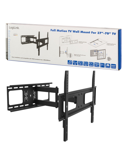 Logilink BP0028 TV Wall mount, 37"-70", tilt +10 -20 ,swievel +-90 , 475mm Logilink Wall Mount, 37-70 ", Maximum weight (capacit