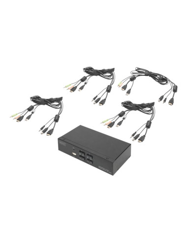 Digitus KVM Switch, 4 Port, Single Display, 4K, HDMI | DS-12880