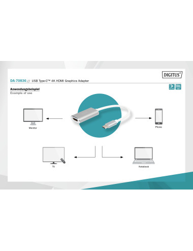 Digitus USB-C 3.2 Gen 1 to HDMI Graphic Adapter | DA-70836