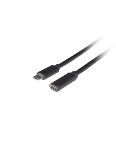 Lanberg USB-C M/F 3.1 Cable | CA-USBE-20CC-0005-BK