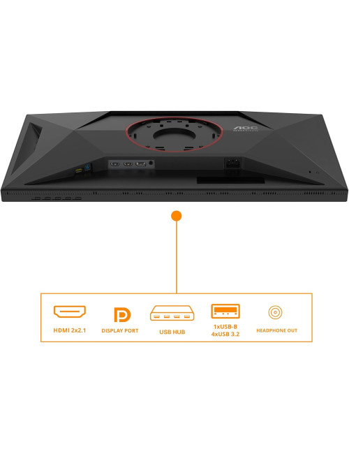 AOC | U27G4XM | 27 " | Fast IPS | UHD | 16:9 | 160 Hz | 1 ms | 3840 x 2160 pixels | 1200 cd/m | HDMI ports quantity 1 | Black