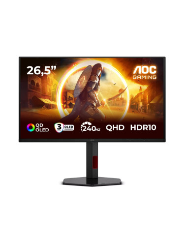 AOC | Q27G4ZDR | 27 " | QD-OLED | QHD | 16:9 | 240 Hz | 0.03 ms | 2560 x 1440 pixels | 400 cd/m | HDMI ports quantity 2 | Black