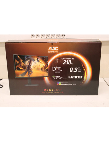 AOC SALE OUT. | 25G4SXU | 24.5 " | IPS | FHD | 310 Hz | 1 ms | 1920 x 1080 pixels | 400 cd/m | HDMI ports quantity 2 | Black | W