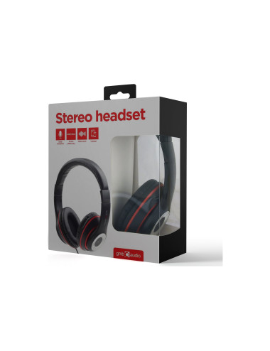 Gembird | Stereo headset, "Los Angeles" + microphone, passive noise canceling | Black