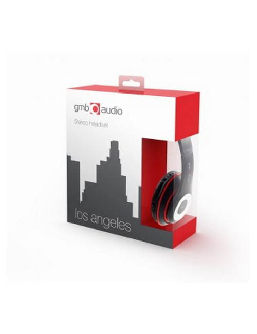 Gembird | Stereo headset, "Los Angeles" + microphone, passive noise canceling | Black