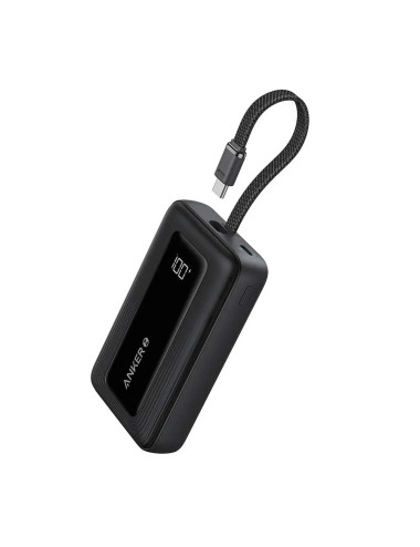 Anker | Power Bank with Built-In USB-C Cable | A1689H11 | 20000 mAh | 30W Output | Black