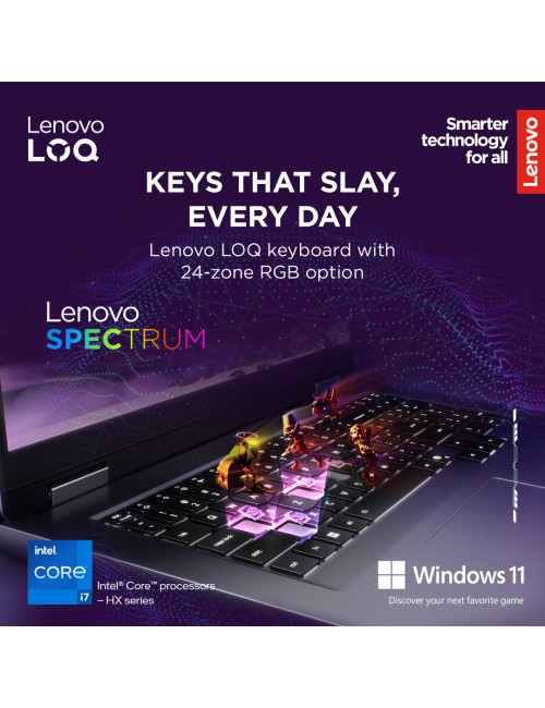 Lenovo LOQ 17IRX10 17.3 FHD i7-13650HX/16GB/1TB/NVIDIA GF RTX 5060 8GB/WIN11 Home/ENG Backlit kbd/Luna Grey/2Y Warranty | Lenovo