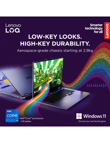 Lenovo LOQ 17IRX10 17.3 FHD i7-13650HX/16GB/1TB/NVIDIA GF RTX 5060 8GB/WIN11 Home/ENG Backlit kbd/Luna Grey/2Y Warranty | Lenovo