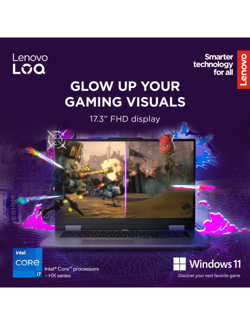 Lenovo LOQ 17IRX10 17.3 FHD i7-13650HX/16GB/1TB/NVIDIA GF RTX 5060 8GB/WIN11 Home/ENG Backlit kbd/Luna Grey/2Y Warranty | Lenovo