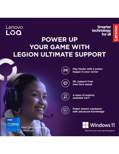Lenovo LOQ 17IRX10 17.3 FHD i7-13650HX/16GB/1TB/NVIDIA GF RTX 5060 8GB/WIN11 Home/ENG Backlit kbd/Luna Grey/2Y Warranty | Lenovo