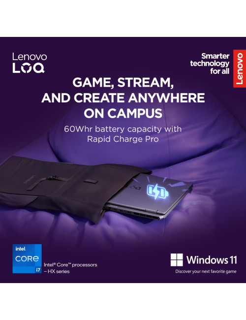 Lenovo LOQ 17IRX10 17.3 FHD i7-13650HX/16GB/1TB/NVIDIA GF RTX 5060 8GB/WIN11 Home/ENG Backlit kbd/Luna Grey/2Y Warranty | Lenovo