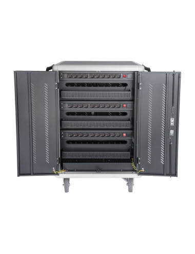 Digitus | Black | Charging Trolley 30 Notebooks / Tablets up to 16" | Pressure lock system with swiveling lever handle on the fr