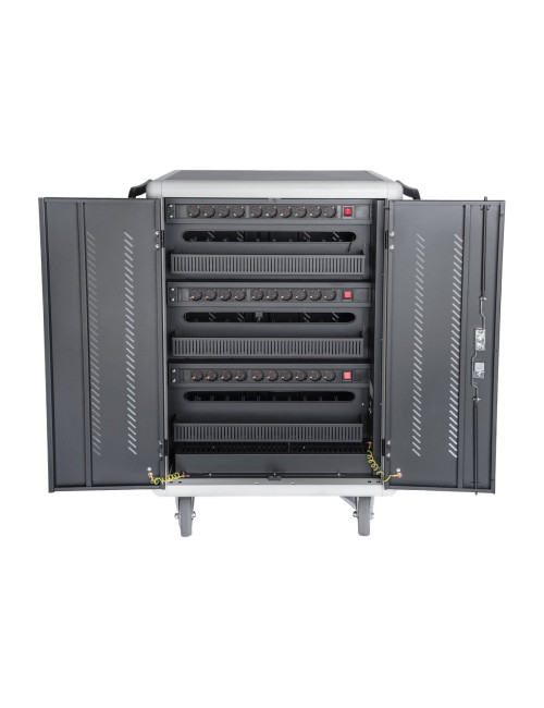 Digitus | Black | Charging Trolley 30 Notebooks / Tablets up to 16" | Pressure lock system with swiveling lever handle on the fr