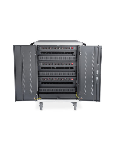Digitus | Black | Charging Trolley 30 Notebooks / Tablets up to 16" | Pressure lock system with swiveling lever handle on the fr