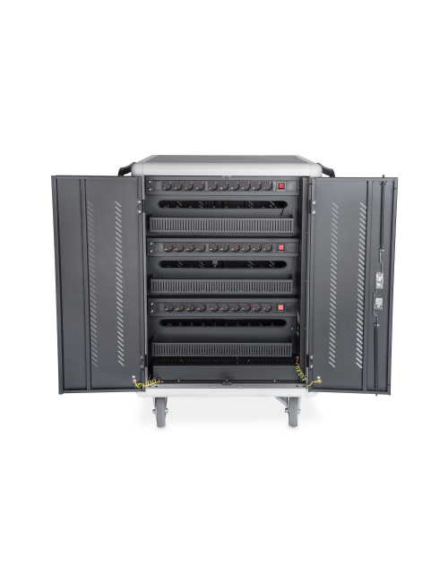 Digitus | Black | Charging Trolley 30 Notebooks / Tablets up to 16" | Pressure lock system with swiveling lever handle on the fr