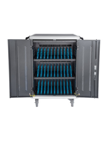Digitus | Black | Charging Trolley 30 Notebooks / Tablets up to 16" | Pressure lock system with swiveling lever handle on the fr