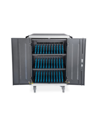 Digitus | Black | Charging Trolley 30 Notebooks / Tablets up to 16" | Pressure lock system with swiveling lever handle on the fr