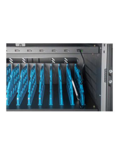 Digitus | Black | Charging Trolley 30 Notebooks / Tablets up to 16" | Pressure lock system with swiveling lever handle on the fr