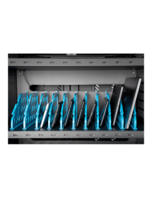 Digitus | Black | Charging Trolley 30 Notebooks / Tablets up to 16" | Pressure lock system with swiveling lever handle on the fr